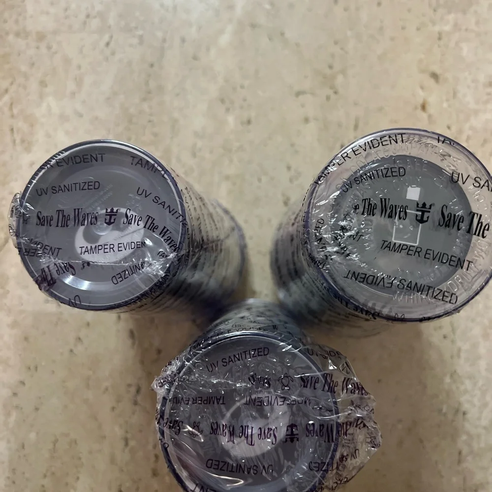 NEW SEALED Royal Caribbean Save The Waves Coca Cola Tumblers Lot Of 3